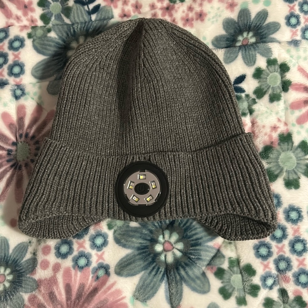 Beanie w/ Head Lamp and Bluetooth